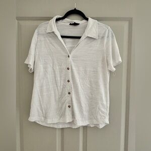 Jane and Delancey White Button-Down Shirt